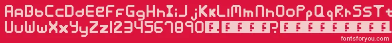 Xposure Font – Pink Fonts on Red Background