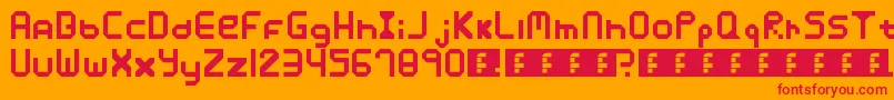 Xposure Font – Red Fonts on Orange Background