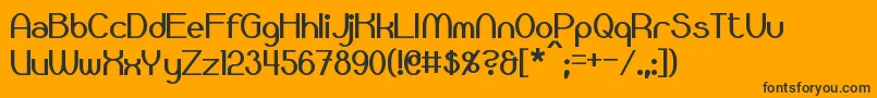 Bloomingworth Font – Black Fonts on Orange Background