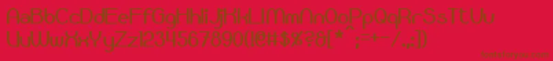 Bloomingworth-Schriftart – Braune Schriften auf rotem Hintergrund