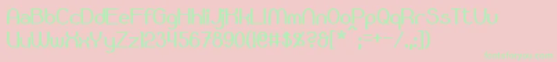 Bloomingworth Font – Green Fonts on Pink Background