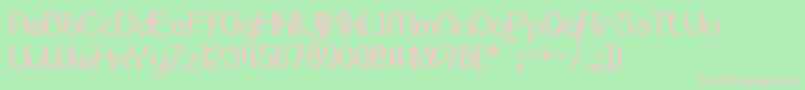 Bloomingworth-fontti – vaaleanpunaiset fontit vihreällä taustalla