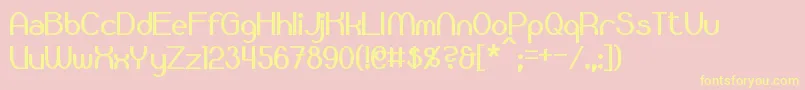 fuente Bloomingworth – Fuentes Amarillas Sobre Fondo Rosa