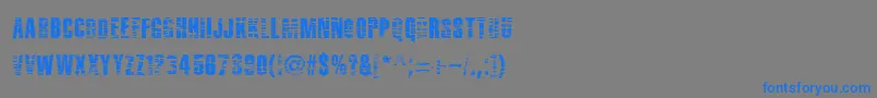 フォントMenthaRapture – 灰色の背景に青い文字