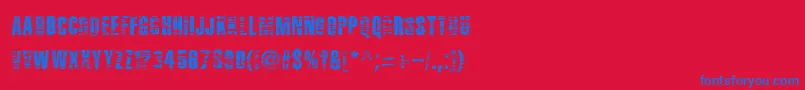 MenthaRapture Font – Blue Fonts on Red Background