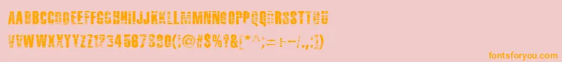 MenthaRapture Font – Orange Fonts on Pink Background