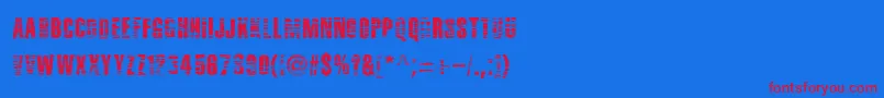 MenthaRapture Font – Red Fonts on Blue Background