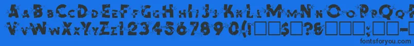 Blast Font – Black Fonts on Blue Background