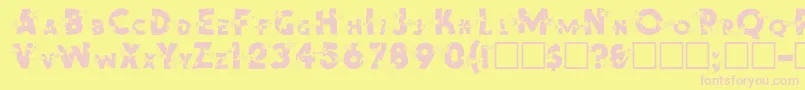 Blast Font – Pink Fonts on Yellow Background