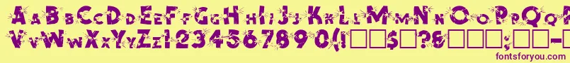 Blast Font – Purple Fonts on Yellow Background