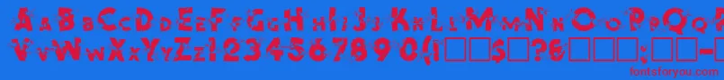 Blast Font – Red Fonts on Blue Background