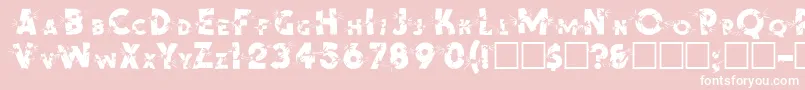 Blast Font – White Fonts on Pink Background