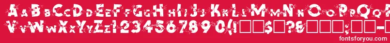 Blast Font – White Fonts on Red Background