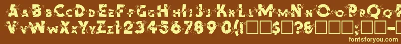 Blast Font – Yellow Fonts on Brown Background