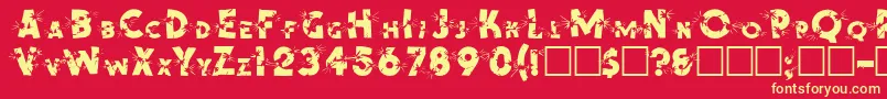 Blast Font – Yellow Fonts on Red Background