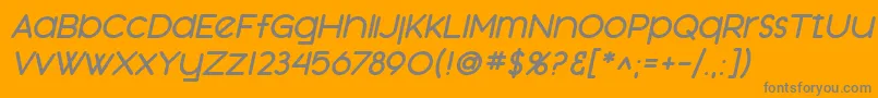 SfOrsonCasualHeavyOblique Font – Gray Fonts on Orange Background