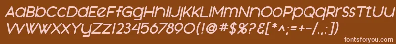 SfOrsonCasualHeavyOblique Font – Pink Fonts on Brown Background