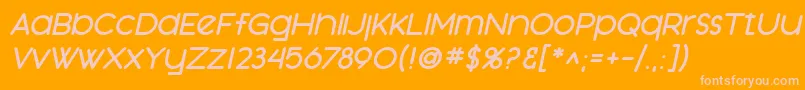 SfOrsonCasualHeavyOblique Font – Pink Fonts on Orange Background