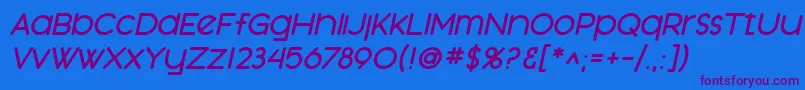 SfOrsonCasualHeavyOblique-fontti – violetit fontit sinisellä taustalla