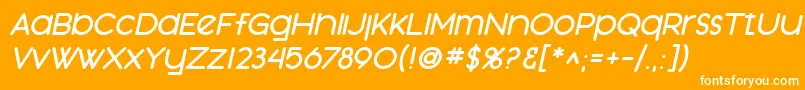 SfOrsonCasualHeavyOblique Font – White Fonts on Orange Background