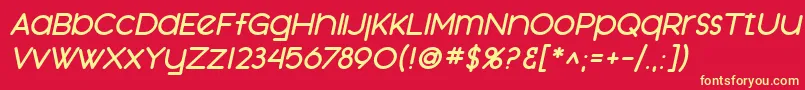 SfOrsonCasualHeavyOblique Font – Yellow Fonts on Red Background