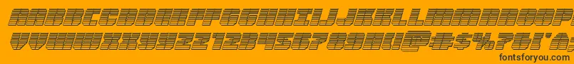 Warpthrusterchromeital Font – Black Fonts on Orange Background