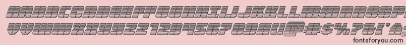 Warpthrusterchromeital Font – Black Fonts on Pink Background