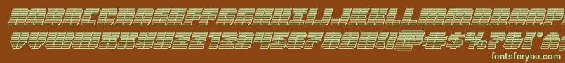 Warpthrusterchromeital Font – Green Fonts on Brown Background