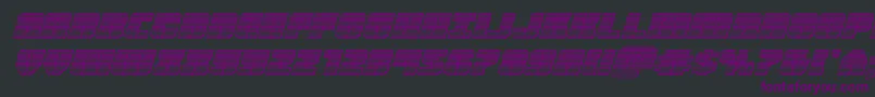 Warpthrusterchromeital Font – Purple Fonts on Black Background