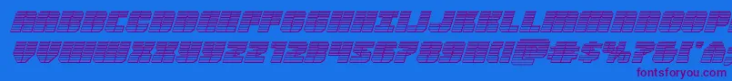 Warpthrusterchromeital-fontti – violetit fontit sinisellä taustalla