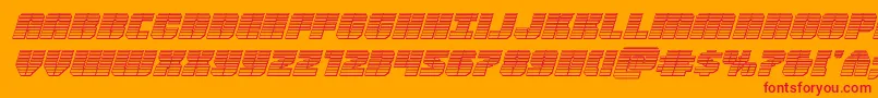 Warpthrusterchromeital Font – Red Fonts on Orange Background