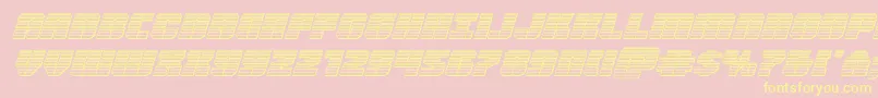 Warpthrusterchromeital Font – Yellow Fonts on Pink Background