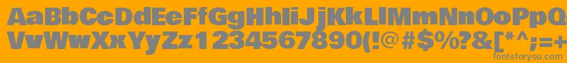 BowlbyoneRegular Font – Gray Fonts on Orange Background