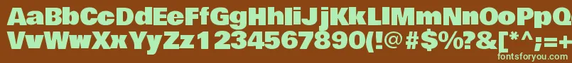 BowlbyoneRegular Font – Green Fonts on Brown Background