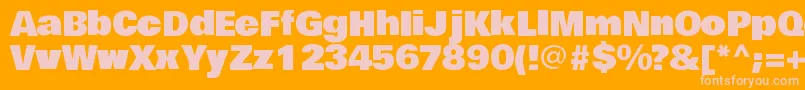 BowlbyoneRegular Font – Pink Fonts on Orange Background