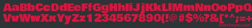 BowlbyoneRegular Font – Red Fonts on Black Background