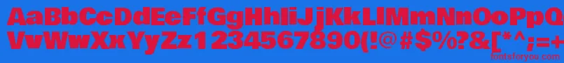 BowlbyoneRegular Font – Red Fonts on Blue Background