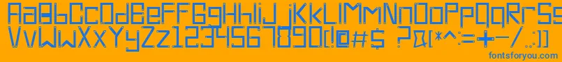 CrossScrew Font – Blue Fonts on Orange Background
