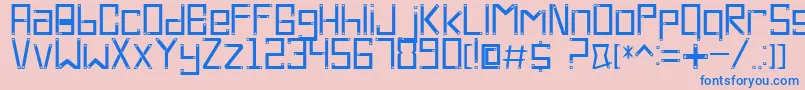 CrossScrew Font – Blue Fonts on Pink Background