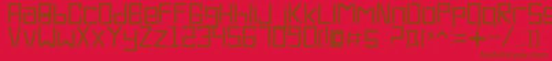 CrossScrew Font – Brown Fonts on Red Background
