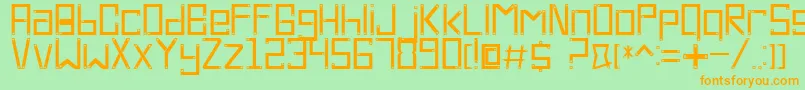 CrossScrew Font – Orange Fonts on Green Background