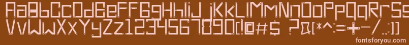 CrossScrew Font – Pink Fonts on Brown Background