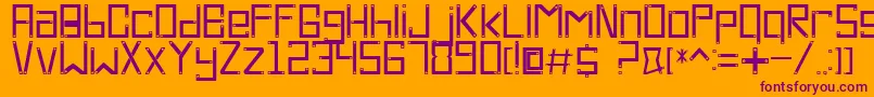 CrossScrew Font – Purple Fonts on Orange Background