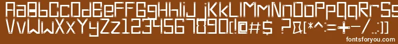 フォントCrossScrew – 茶色の背景に白い文字