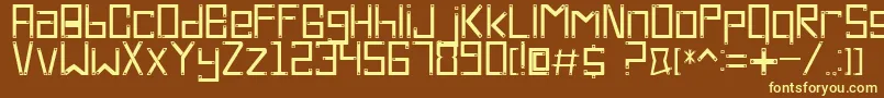 CrossScrew Font – Yellow Fonts on Brown Background