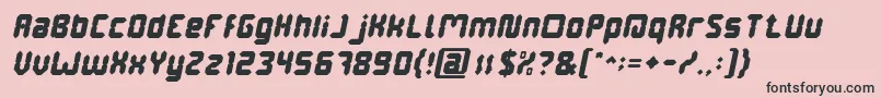 DigitalGothicItalic Font – Black Fonts on Pink Background