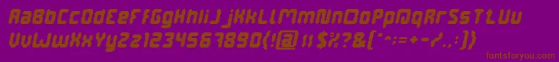 DigitalGothicItalic Font – Brown Fonts on Purple Background