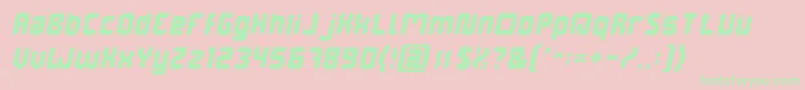 DigitalGothicItalic Font – Green Fonts on Pink Background