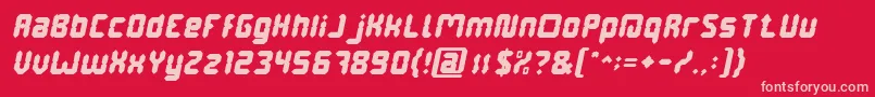 DigitalGothicItalic Font – Pink Fonts on Red Background