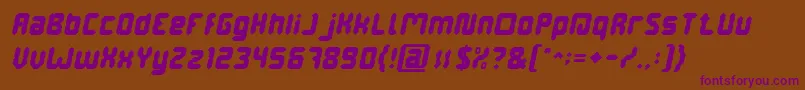 DigitalGothicItalic Font – Purple Fonts on Brown Background